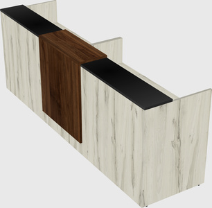 Shared u-shaped reception desks