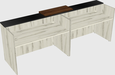 Shared u-shaped reception desks