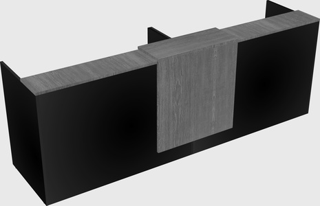 Shared u-shaped reception desks