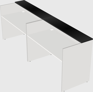 Shared u-shaped reception desks