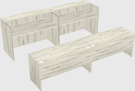 Shared u-shaped reception desks