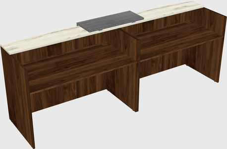Shared u-shaped reception desks