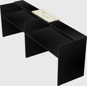 Shared u-shaped reception desks