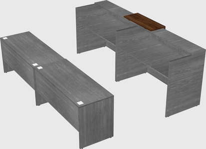 Shared u-shaped reception desks