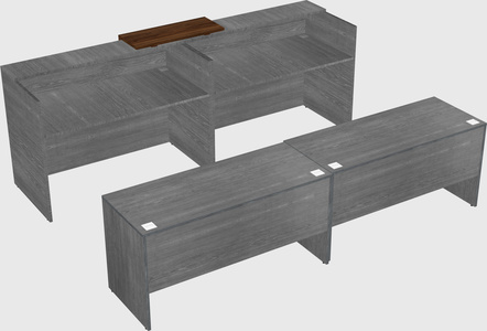 Shared u-shaped reception desks