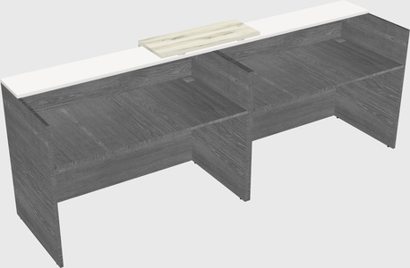 Shared u-shaped reception desks