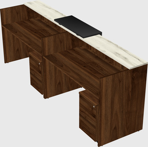 Shared u-shaped reception desks