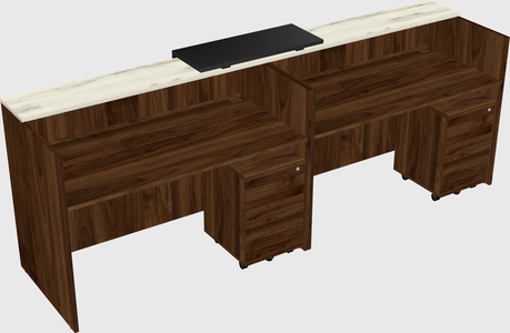 Shared u-shaped reception desks