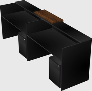 Shared u-shaped reception desks