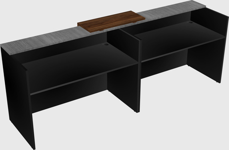 Shared u-shaped reception desks