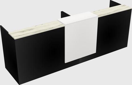 Shared u-shaped reception desks