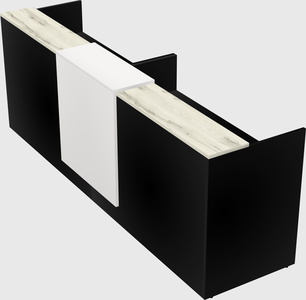 Shared u-shaped reception desks