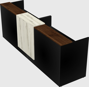 Shared u-shaped reception desks