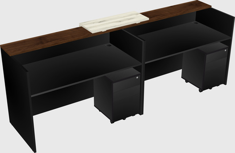 Shared u-shaped reception desks