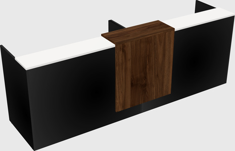 Shared u-shaped reception desks