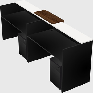 Shared u-shaped reception desks