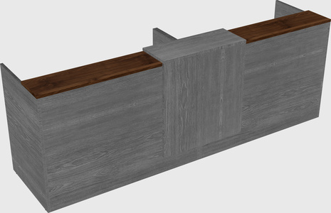 Shared u-shaped reception desks