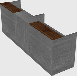 Shared u-shaped reception desks