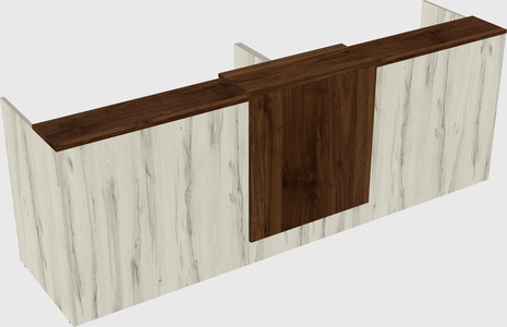 Shared u-shaped reception desks