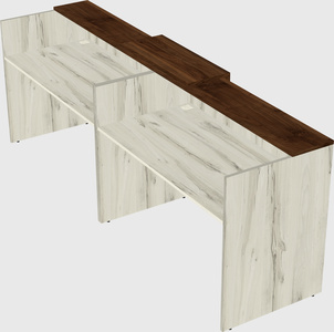 Shared u-shaped reception desks