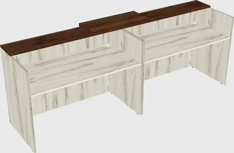Shared u-shaped reception desks