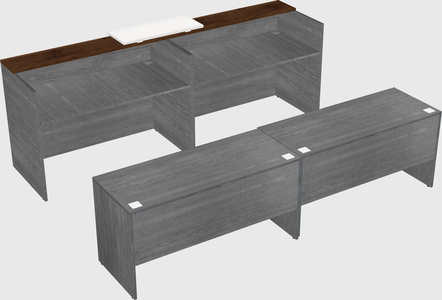 Shared u-shaped reception desks