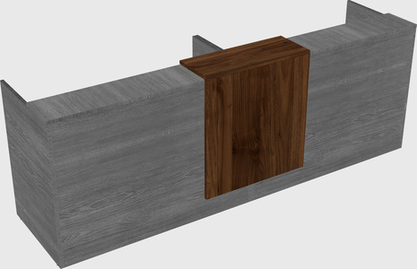 Shared u-shaped reception desks