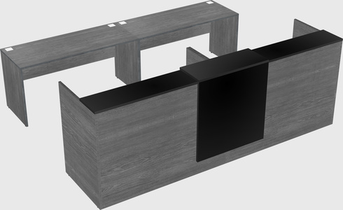 Shared u-shaped reception desks