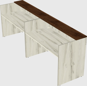 Shared u-shaped reception desks