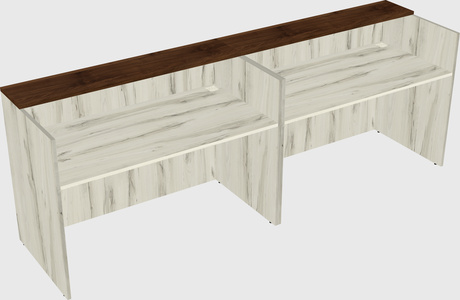 Shared u-shaped reception desks