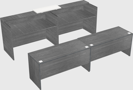 Shared u-shaped reception desks
