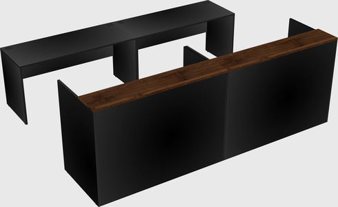 Shared u-shaped reception desks