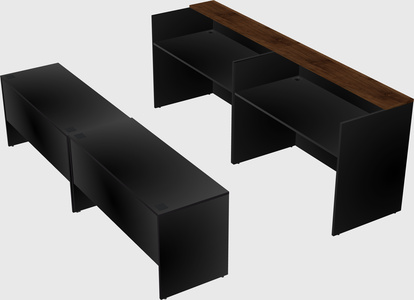 Shared u-shaped reception desks