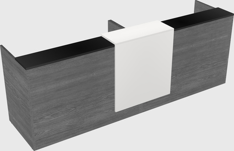 Shared u-shaped reception desks