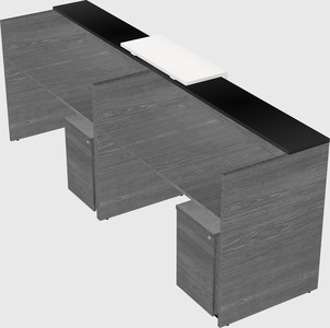 Shared u-shaped reception desks
