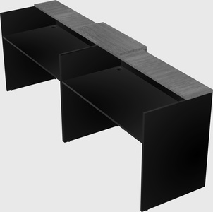 Shared u-shaped reception desks