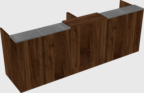 Shared u-shaped reception desks