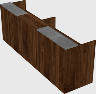 Shared u-shaped reception desks