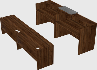 Shared u-shaped reception desks