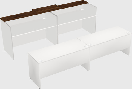 Shared u-shaped reception desks