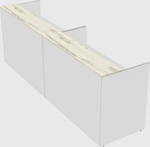 Shared u-shaped reception desks
