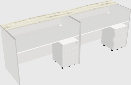 Shared u-shaped reception desks