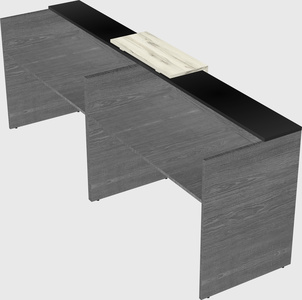 Shared u-shaped reception desks