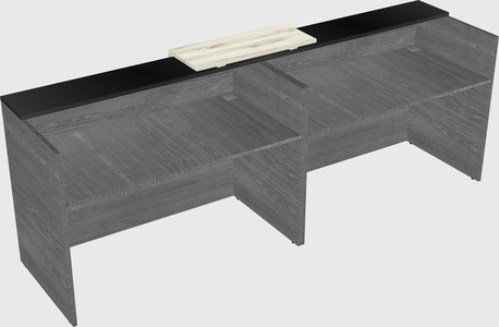 Shared u-shaped reception desks