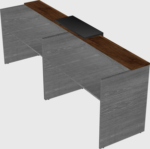 Shared u-shaped reception desks