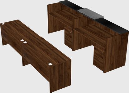 Shared u-shaped reception desks