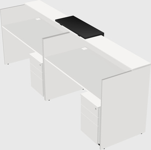 Shared u-shaped reception desks