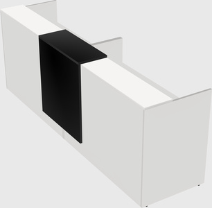 Shared u-shaped reception desks