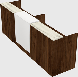 Shared u-shaped reception desks