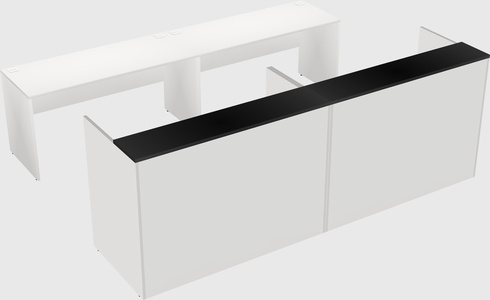 Shared u-shaped reception desks